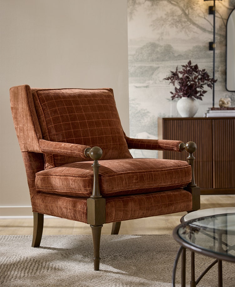 Image of Adelaide accent chair in a room scene