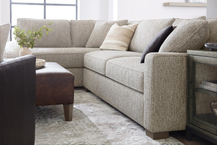 Detail image of Katrina fabric sectional in a room scene