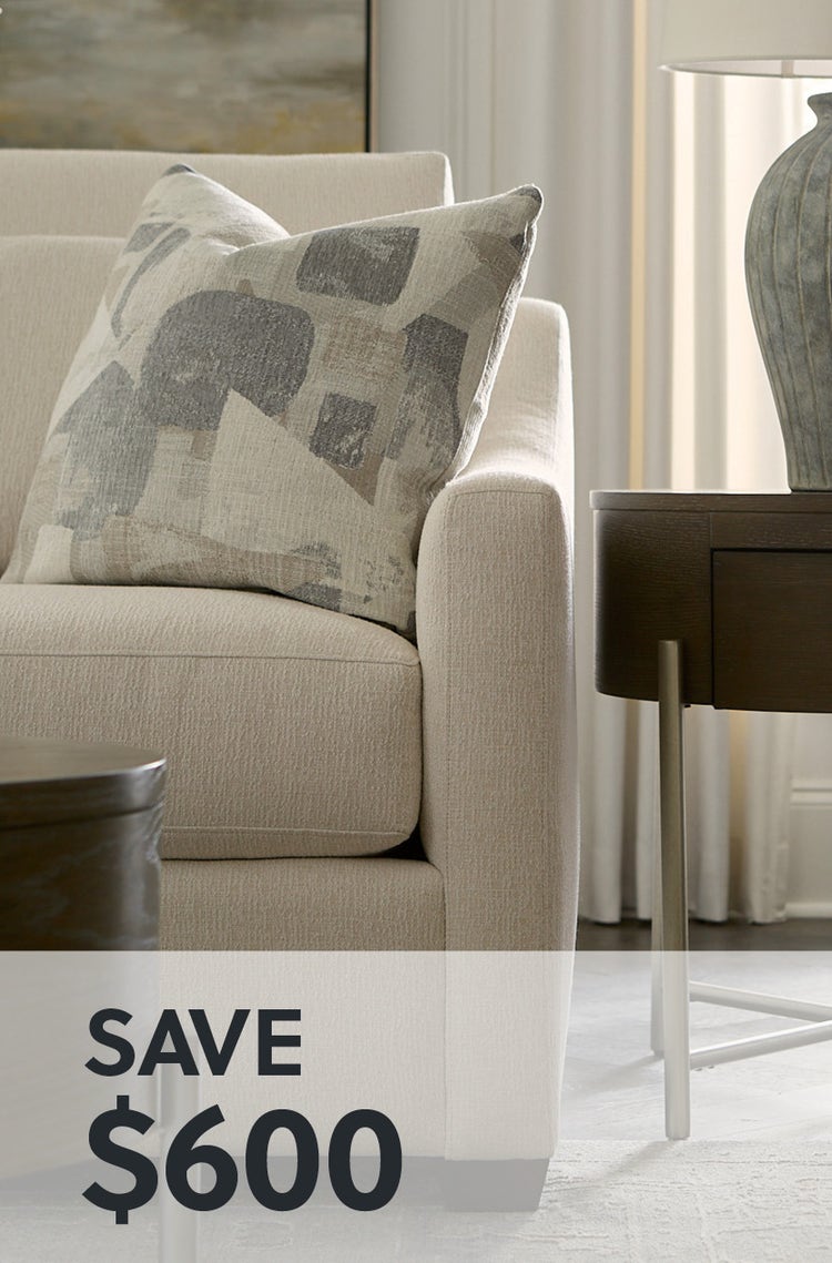 Ford sofa with overlay text that says "Save $600"